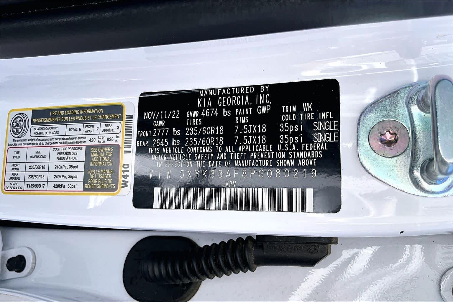 Used 2023 Glacial White Pearl Kia EX image 33