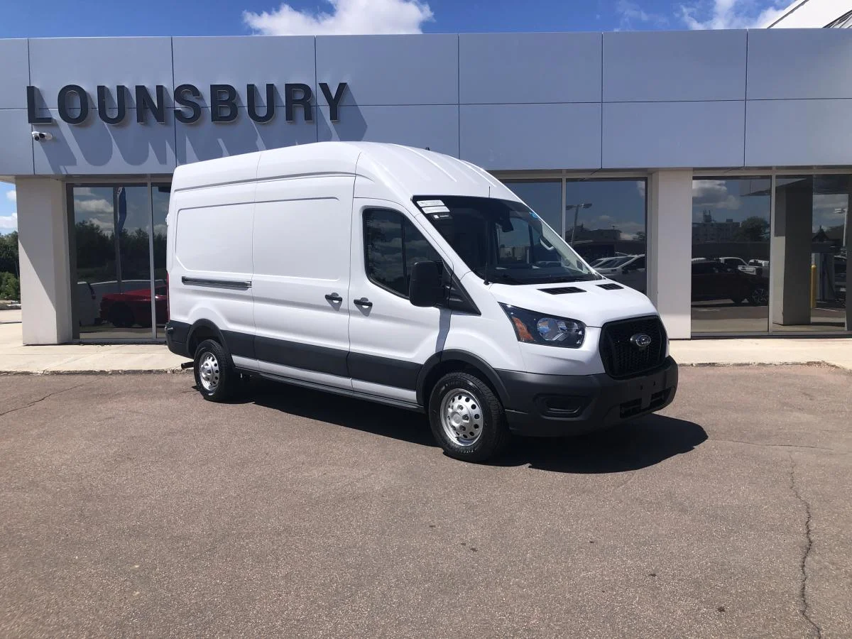 Used 2025 White Ford T-250 148" Hi Rf 9070 GVWR AWD image 1
