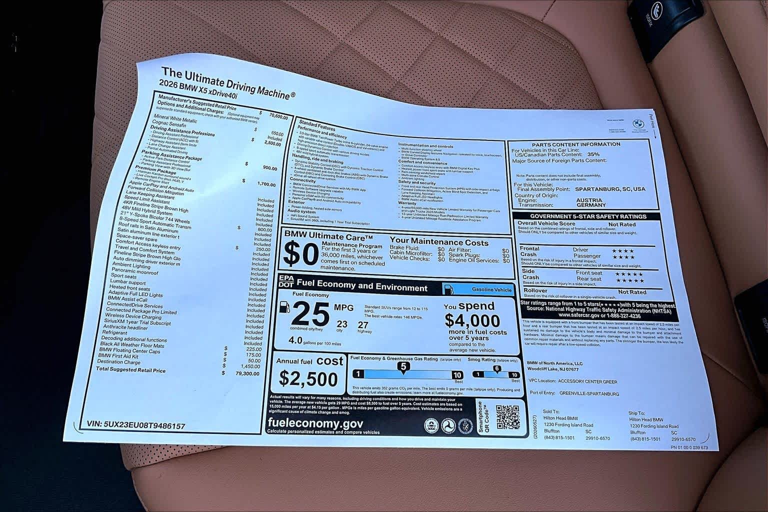 New 2026 Mineral White Metallic BMW xDrive40i image 18
