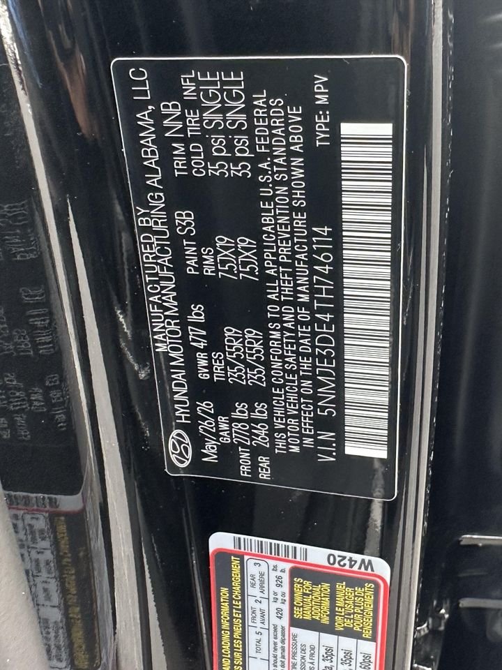 New 2026 Phantom Black Hyundai Limited image 32