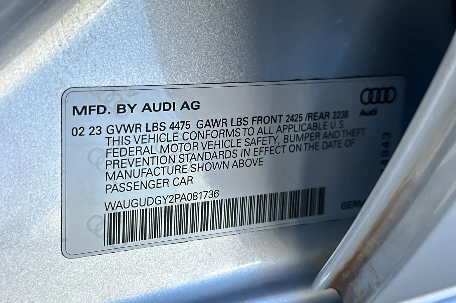 Used 2023 SILVER METALLIC Audi Premium image 26