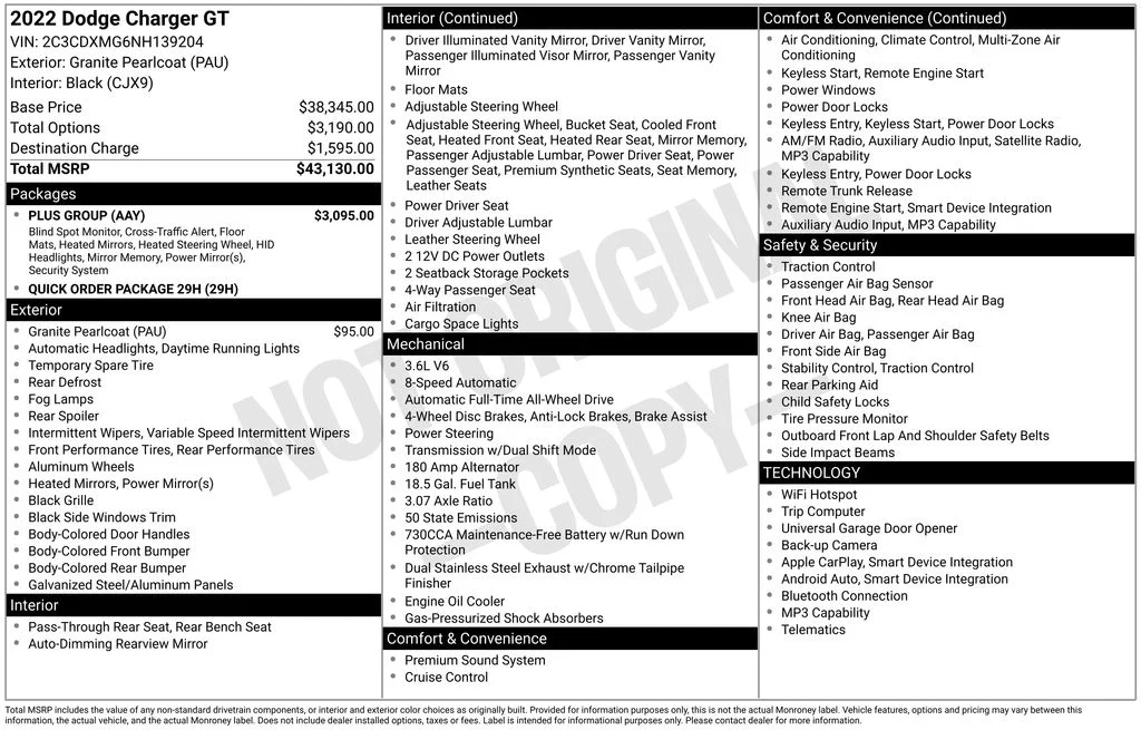 Used 2022 Gray Dodge GT image 6