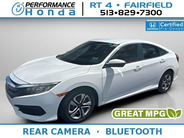 Certified Used 2017 White Orchid Pearl Honda LX image 1