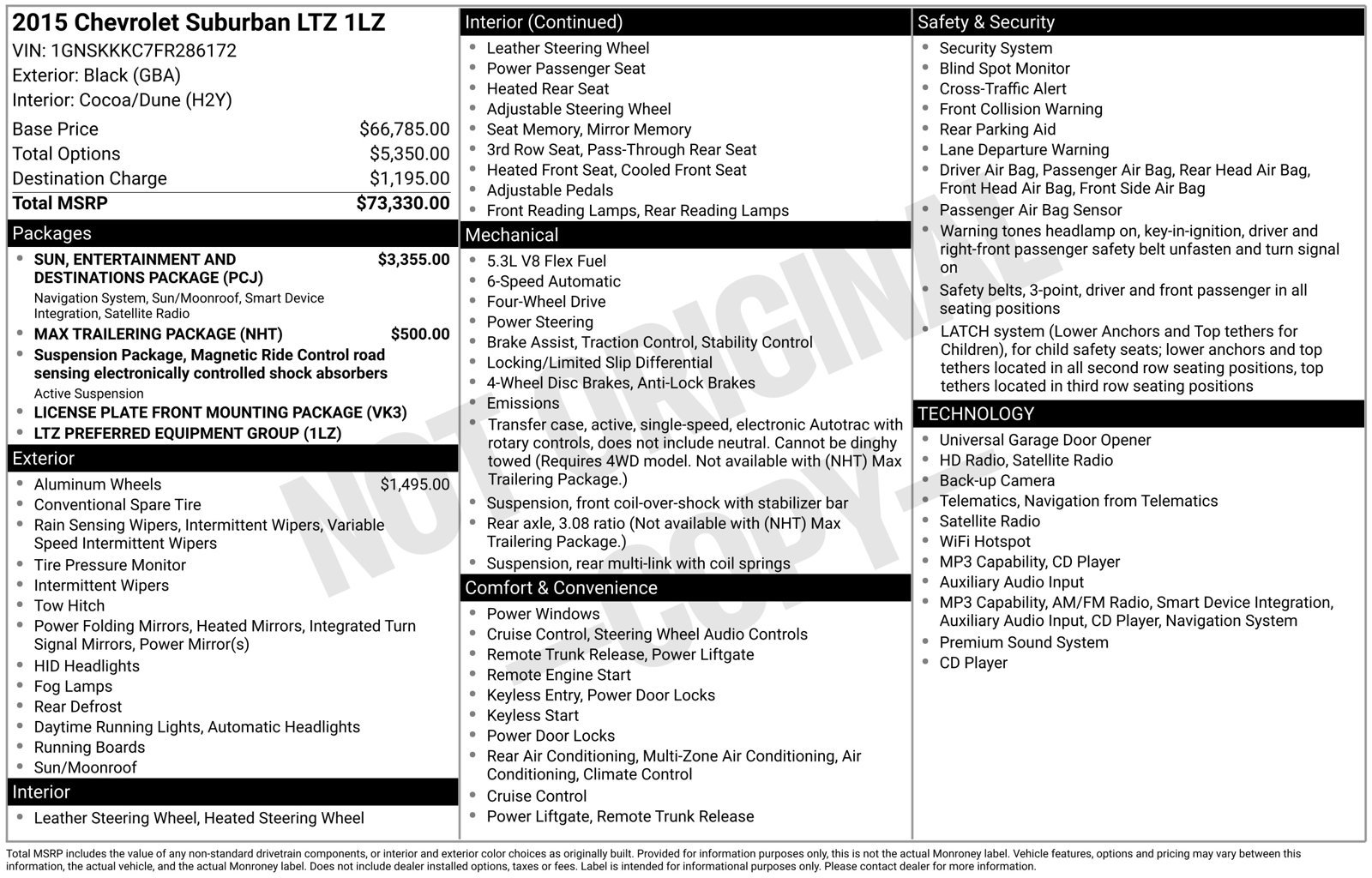 Used 2015 Black Chevrolet LTZ image 82