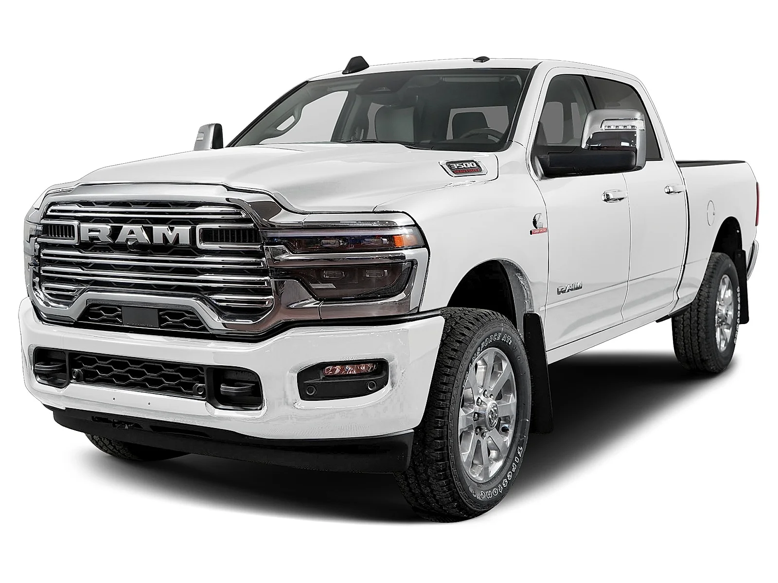 New 2027 Bright White Ram LARAMIE CREW CAB 4X4 8
