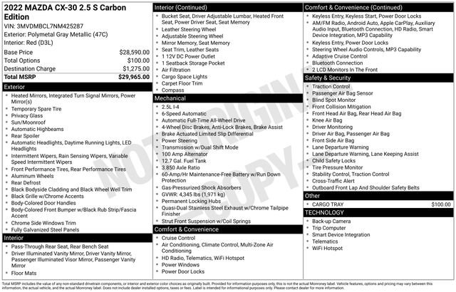 Used 2022 Gray Mazda 2.5 S Carbon Edition image 2