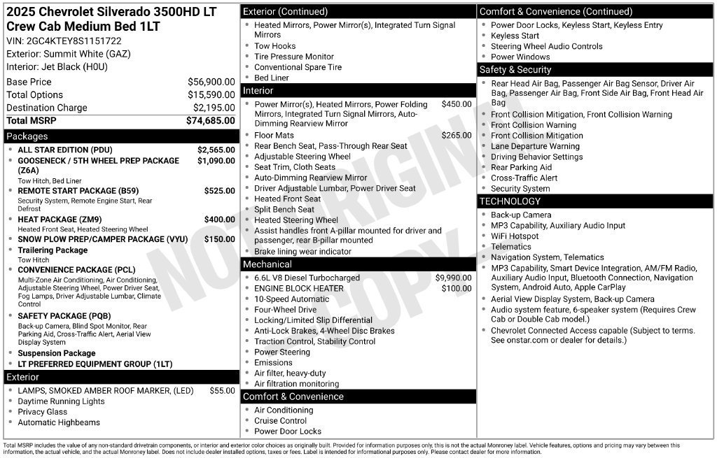 2025 Chevrolet Silverado 3500HD LT