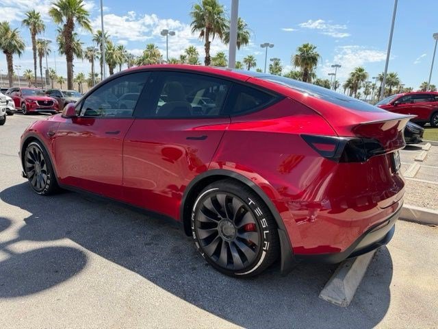 Used 2021 Red Multi-Coat Tesla Performance image 3