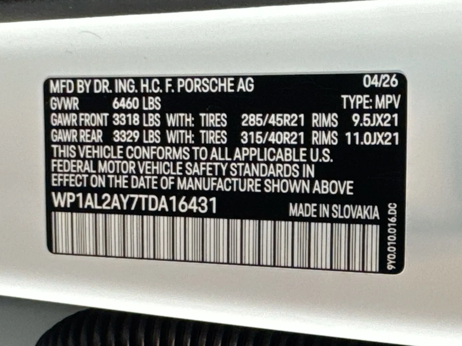 New 2026 White Porsche S image 27