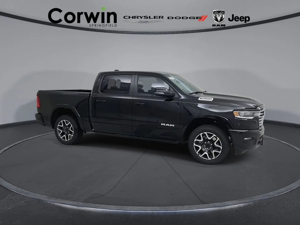 New 2026 Diamond Black Crystal Pearl-Coat Exterior Paint RAM Laramie image 1