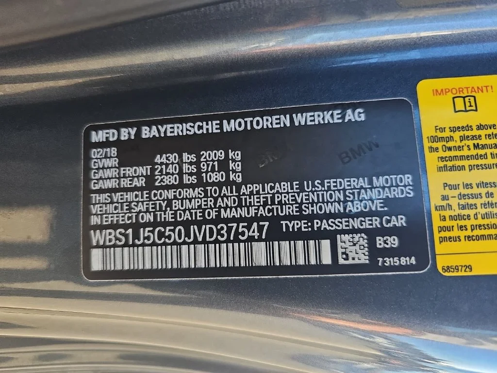 Used 2018 Gray BMW Base image 41