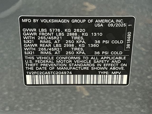 New 2026 Gray Volkswagen 2.0T SEL Premium R-Line image 36
