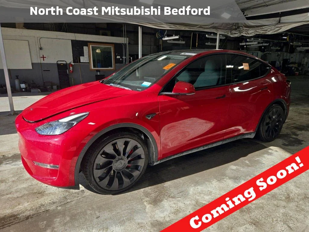 Used 2023 Red Tesla Performance image 1