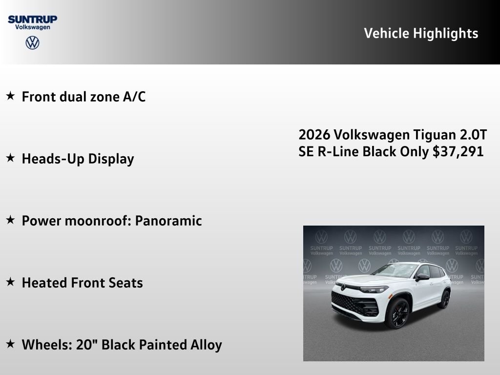 New 2026  Volkswagen 2.0T SE R-Line Black image 7