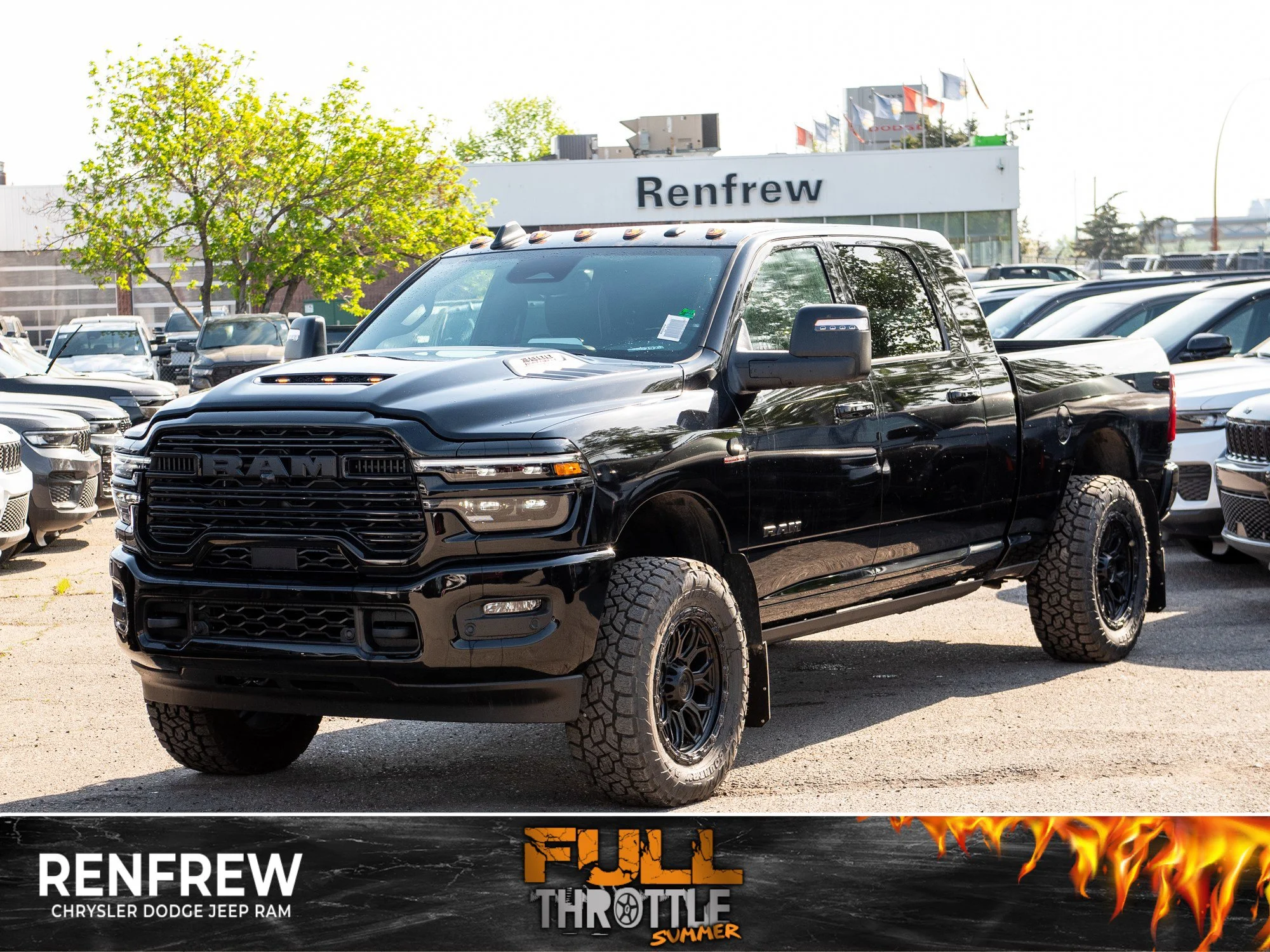 New 2026 Black RAM Laramie* Mega Cab, 2 Inch Lift, 35 Inch Tires, Trigger Industries Mudflaps image 1