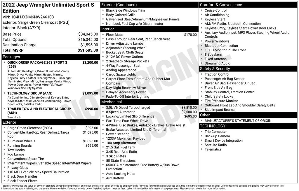 2022 Jeep Wrangler Unlimited Sport S - Photo 16
