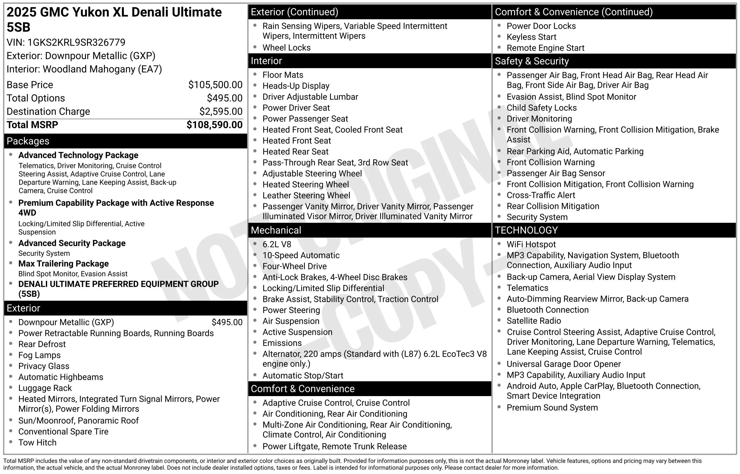 Used 2025 Downpour Metallic GMC Denali Ultimate image 15
