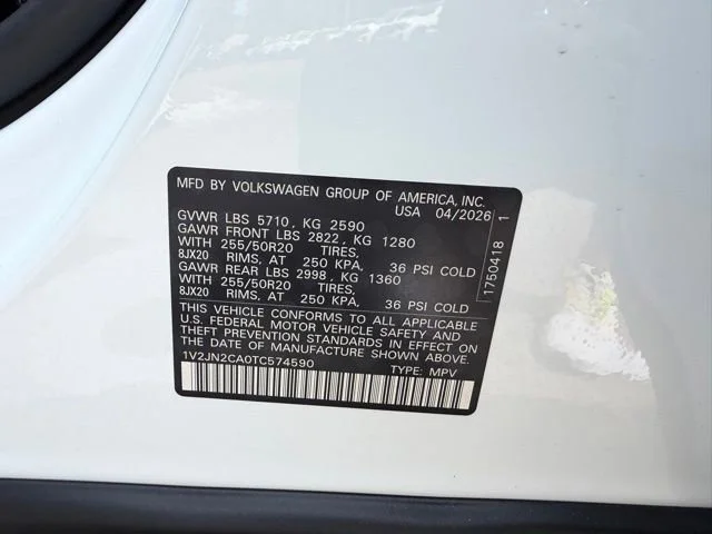 New 2026 Opal White Pearl Volkswagen 2.0T SE w/Technology image 25