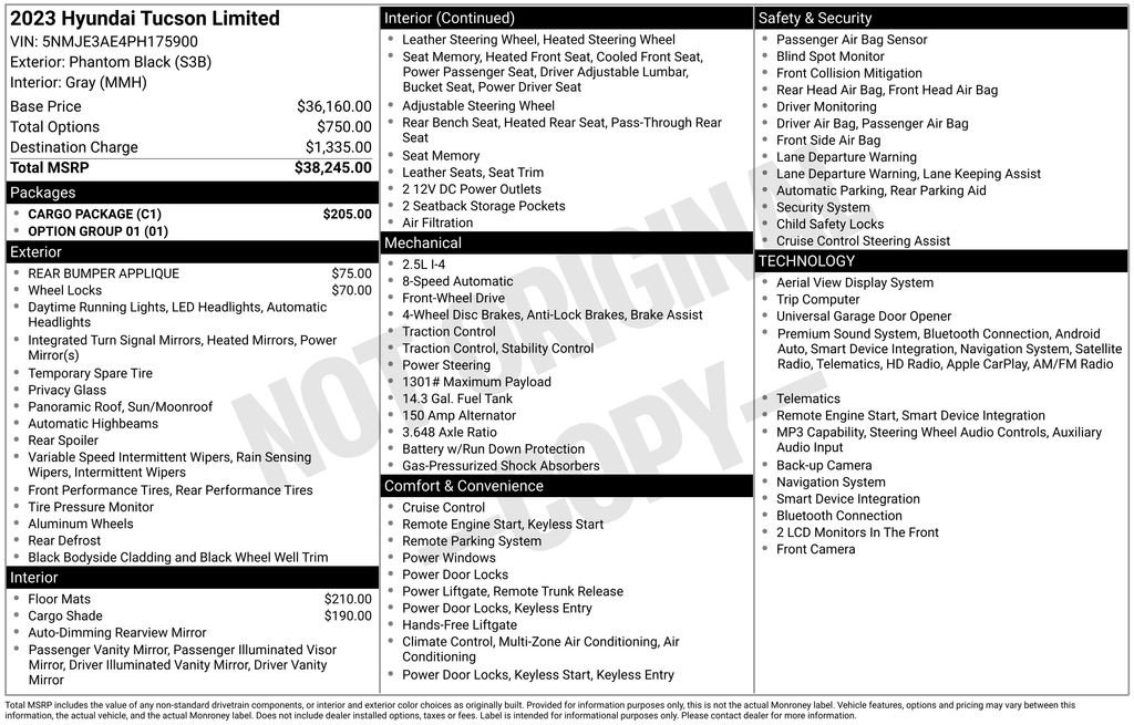 Certified Used 2023 Black Hyundai Limited image 3