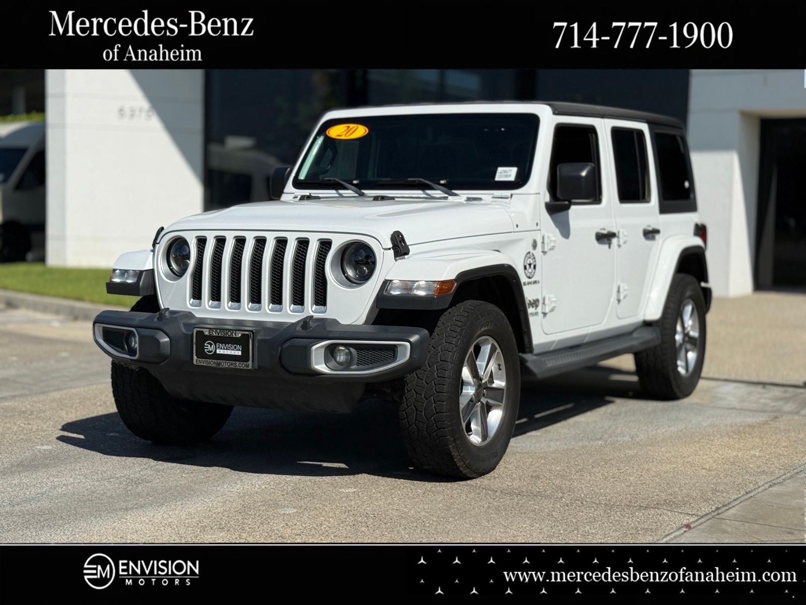 Bright White Clearcoat 2020 Jeep Wrangler Unlimited Sahara 4WD SUV / Crossover Four-Wheel Drive 8-Speed Automatic