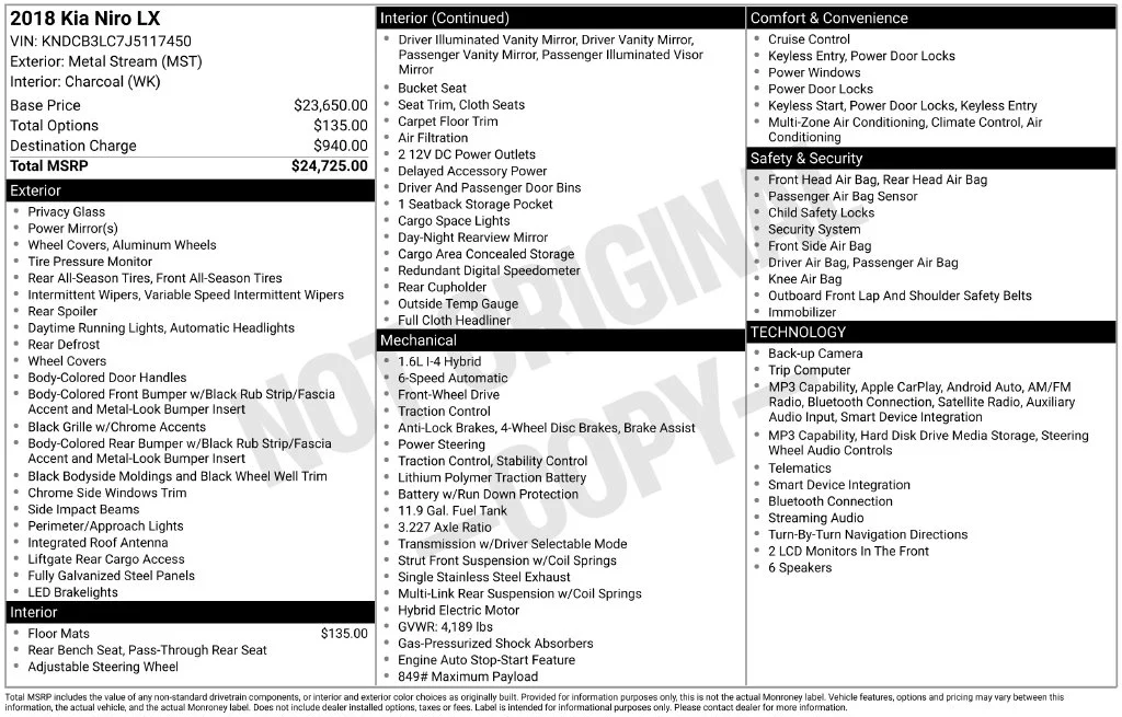 Used 2018 Gray Kia LX image 6