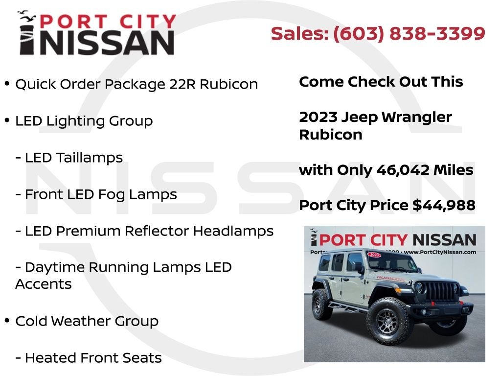 Used 2023 Sting-Gray Clearcoat Jeep Rubicon w/XTREME RECON 35" PKG, POWER TOP & MORE! image 8