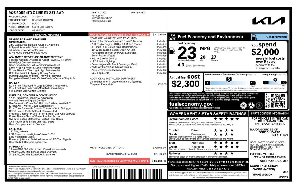 Used 2025 Brown Kia X-Line EX image 3