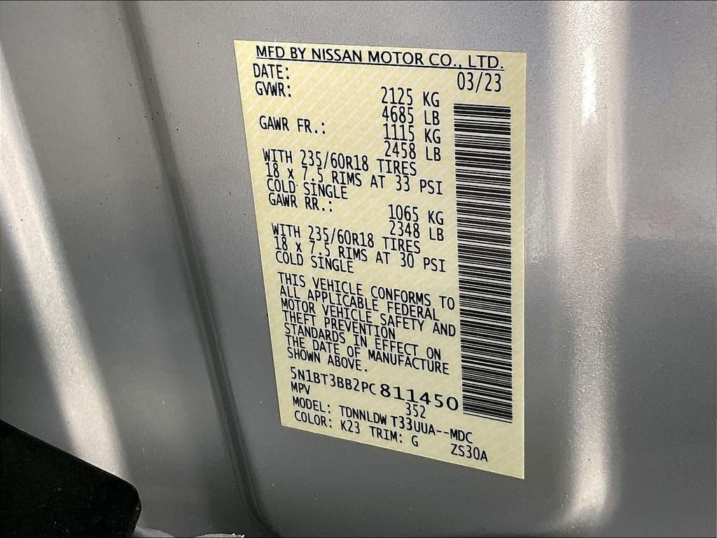 Used 2023 Silver Nissan SV image 35
