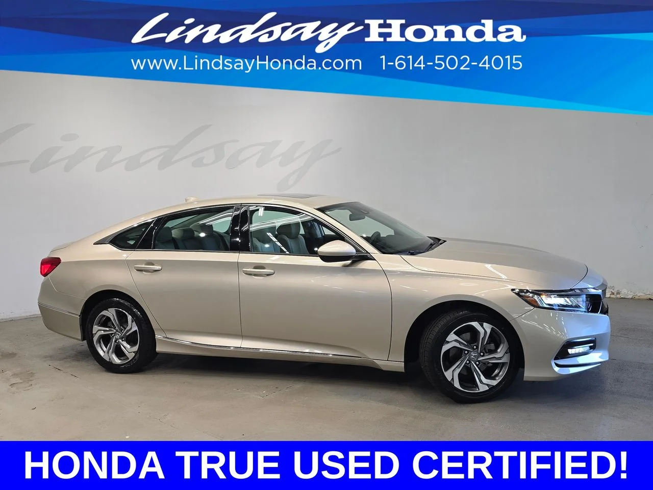 Certified Used 2019 Champagne Frost Pearl Honda EX image 3