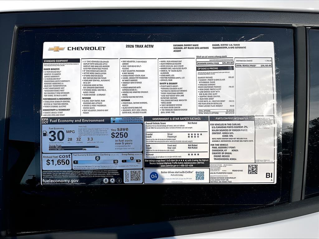 New 2026 Chevrolet Trax ACTIV 4D Sport Utility