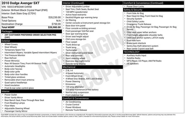 Used 2010 Brilliant Black Crystal Pearlcoat Dodge SXT image 13