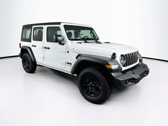 New 2026 Bright White Clear-Coat Exterior Paint Jeep Sport S image 1