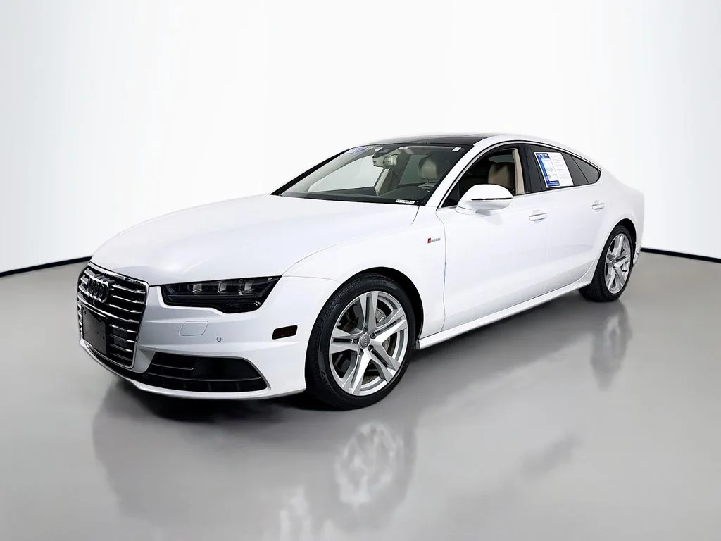 Used 2017 Glacier White Metallic Audi Premium Plus image 3