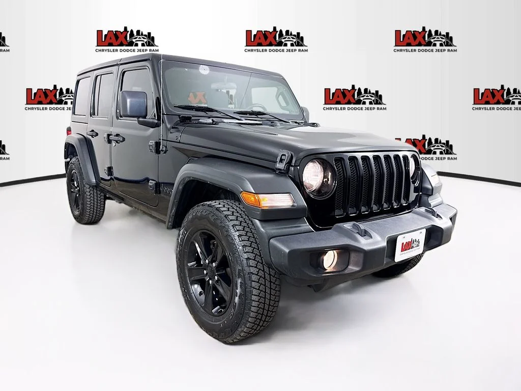 Used 2022 Black Jeep Unlimited Sport Altitude image 1