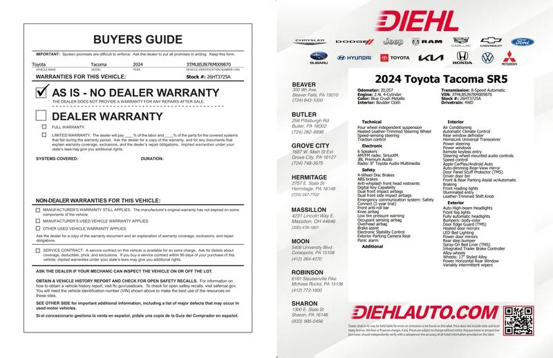 Used 2024 Blue Toyota SR5 image 43