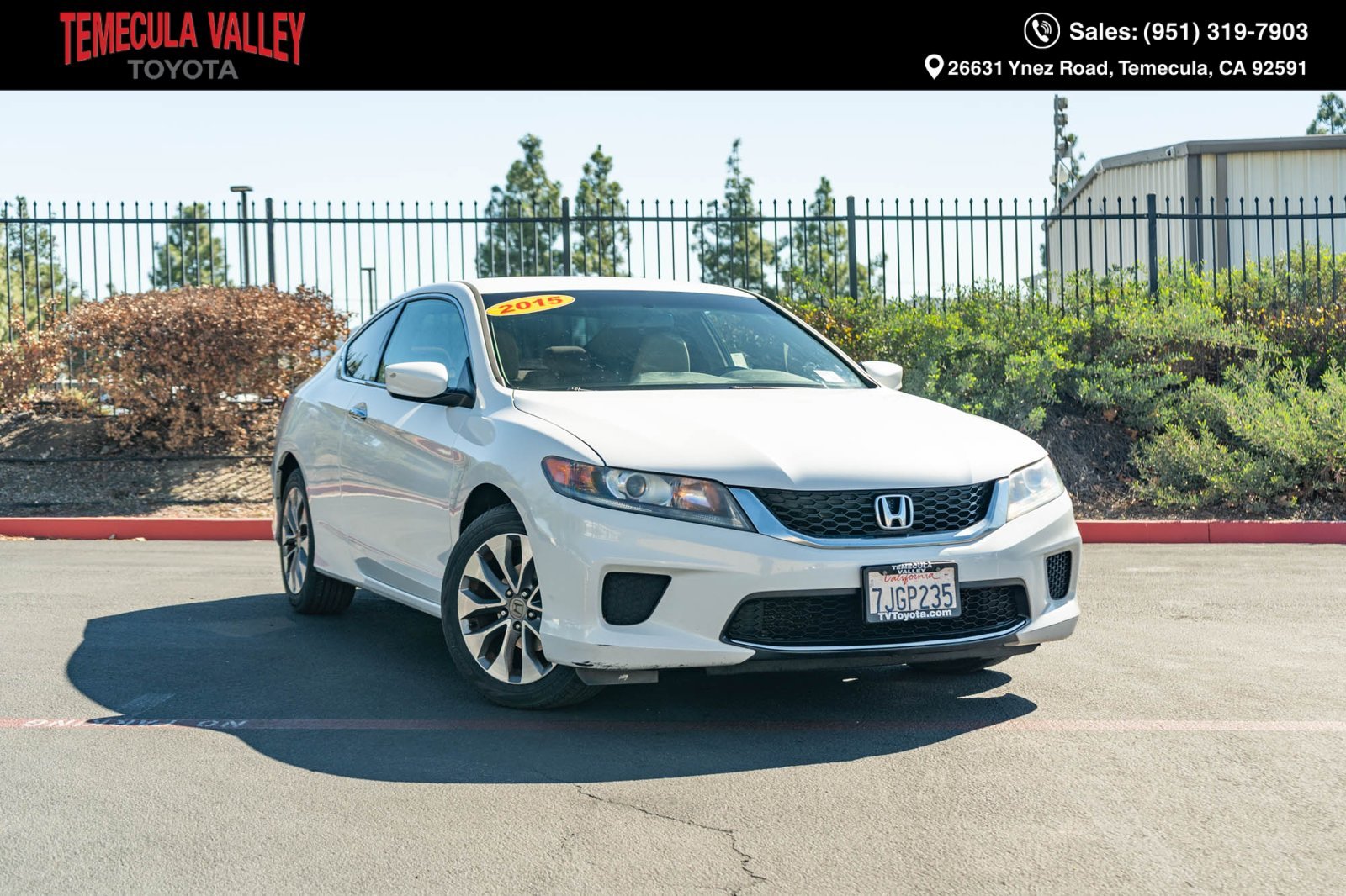 Used 2015 White Orchid Pearl Honda LX-S image 1