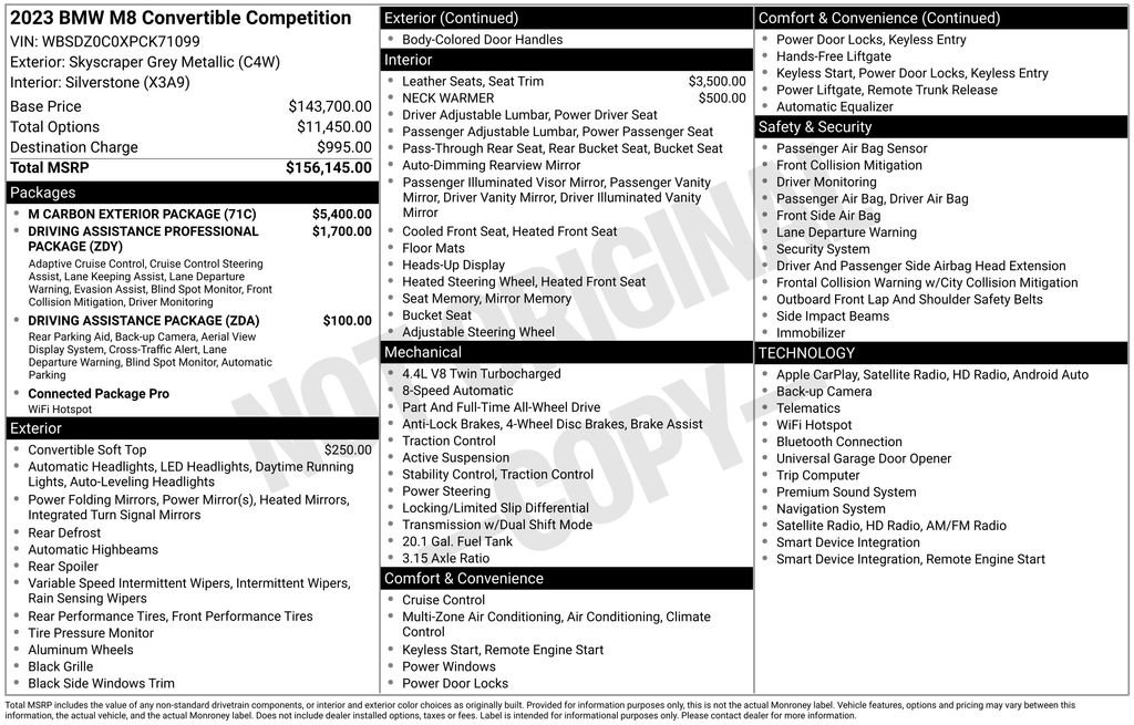 Used 2023 Skyscraper Gray Metallic BMW Competition image 43
