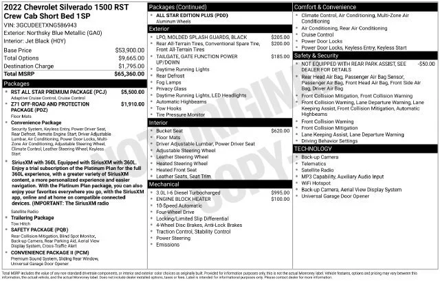 Used 2022 NORTHSKY BLUE METALLIC Chevrolet RST image 5