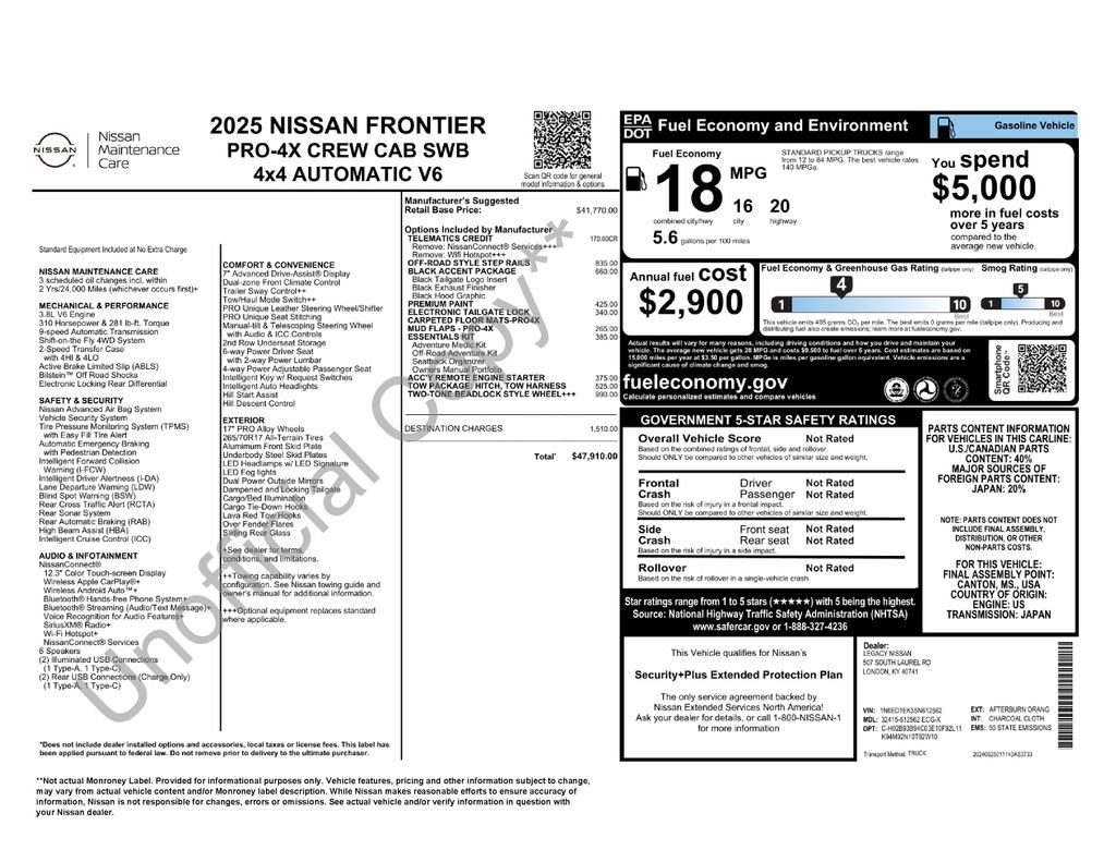 Used 2025 Orange Nissan PRO-4X image 26