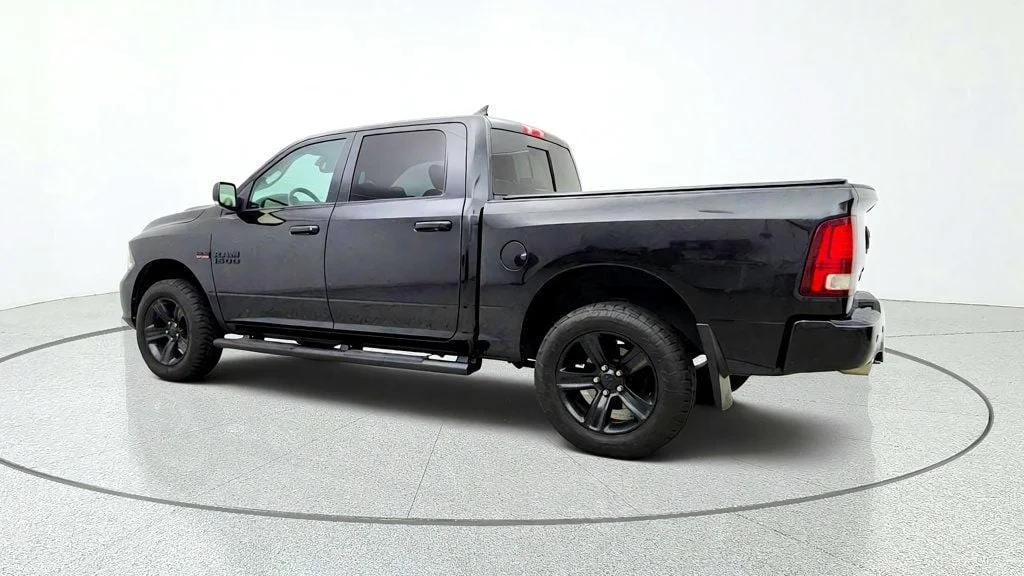Used 2018 Brilliant Black Crystal Pearlcoat Ram Sport 4x4 Crew Cab 5
