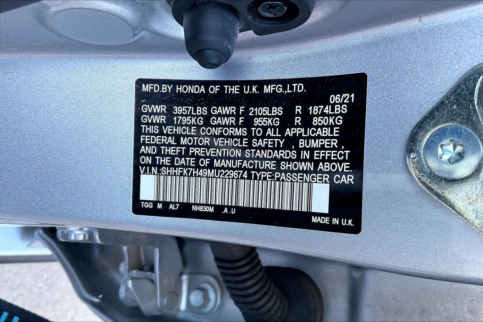 Used 2021 Lunar Silver Metallic Honda Sport image 30