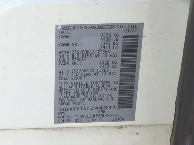 Used 2022 White Nissan SV image 38