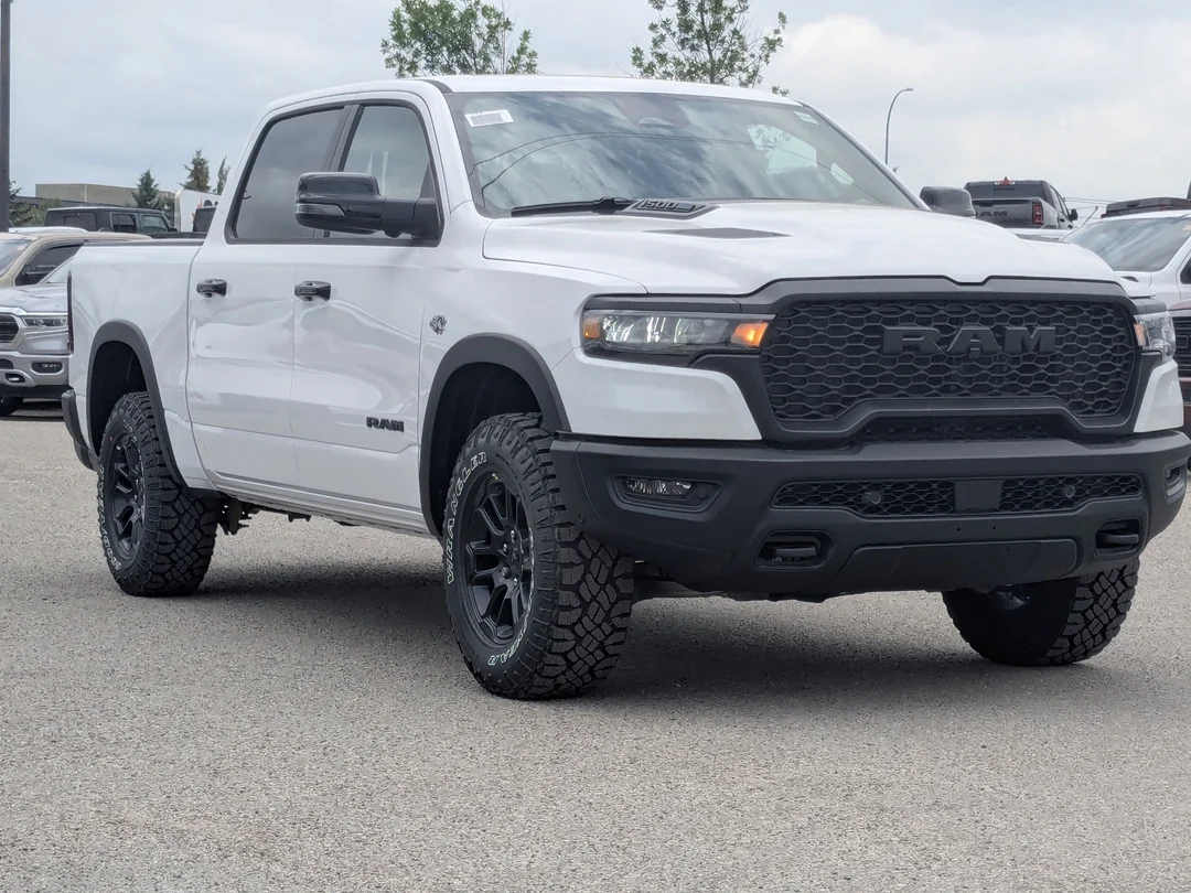 New 2026 White RAM Rebel - - 4x4 - 5.7L HEMI V8 - Rebel Level 1 Equip Grp - Trailer Brake Ctrl & More! image 2