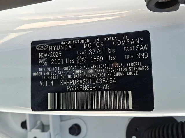 New 2026 White Hyundai SE image 19