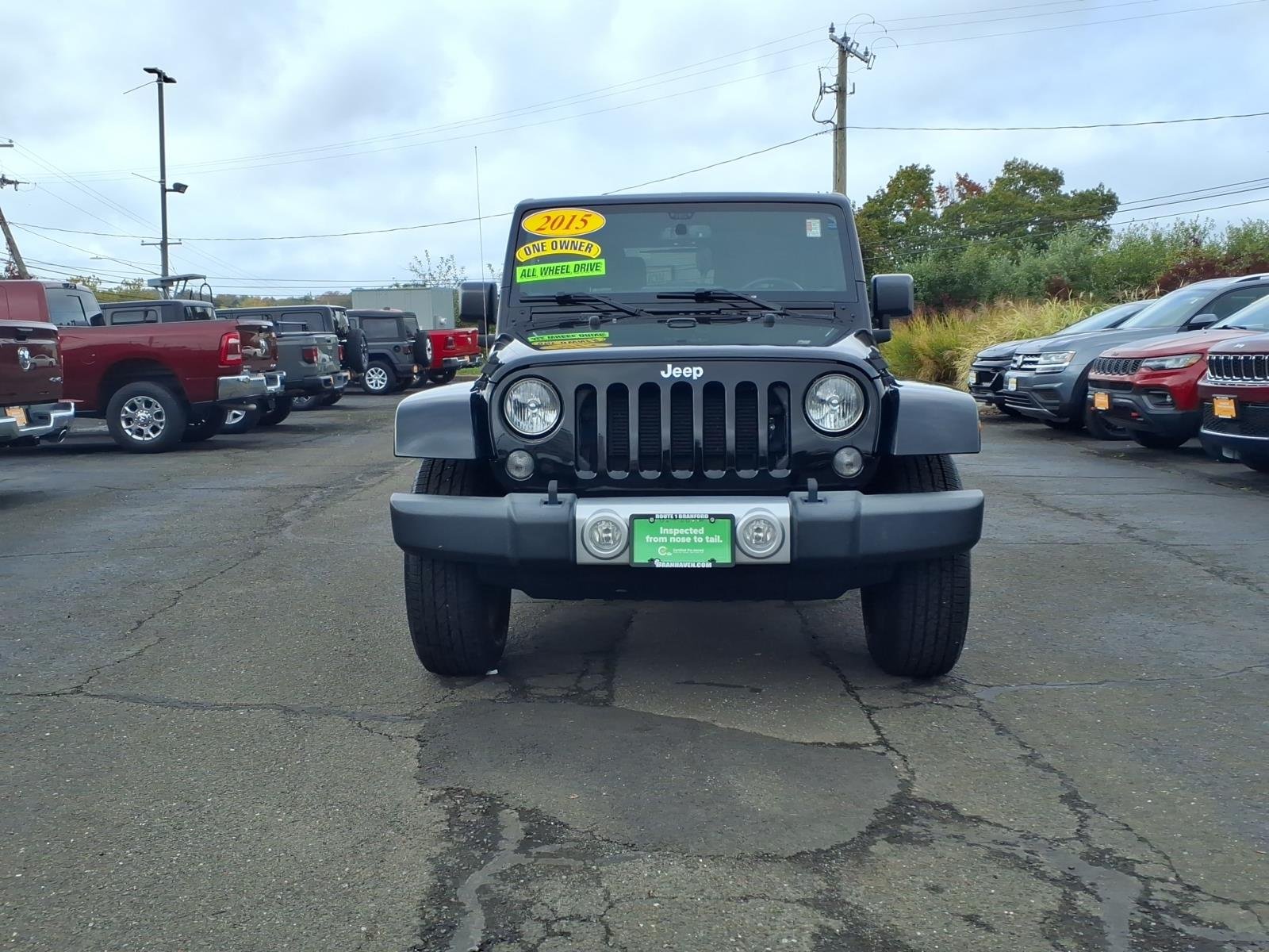 Certified 2015 Jeep Wrangler Sahara with VIN 1C4GJWBG9FL678875 for sale in Branford, CT