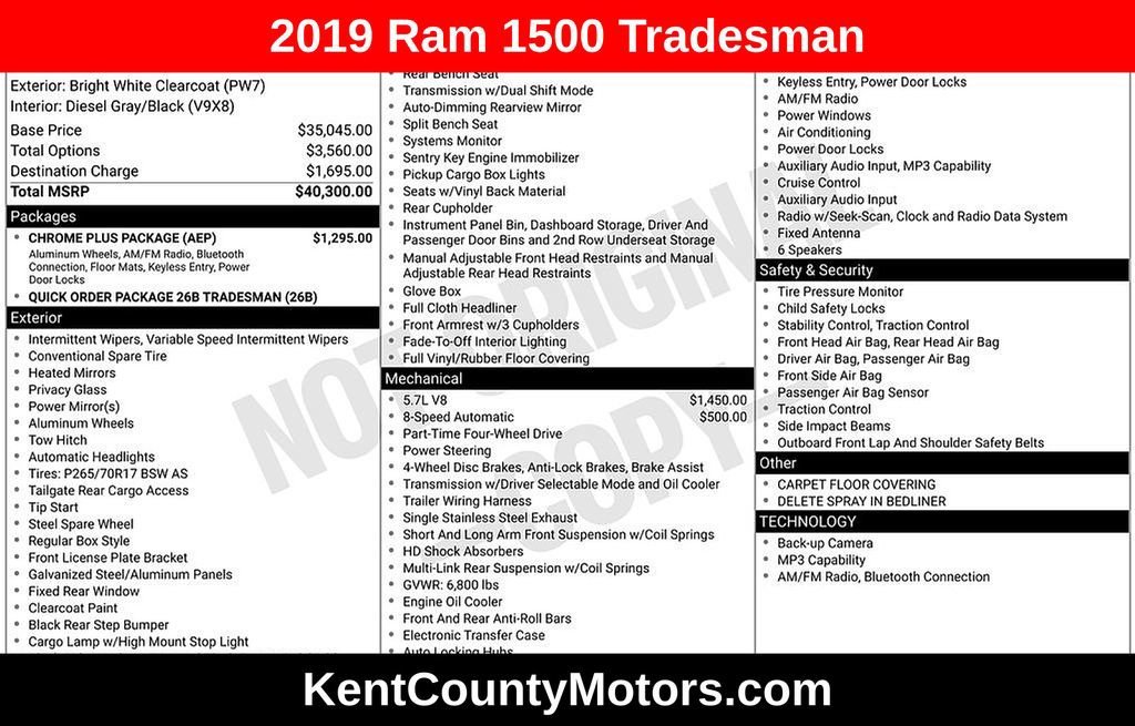 2019 RAM Ram 1500 Classic Tradesman