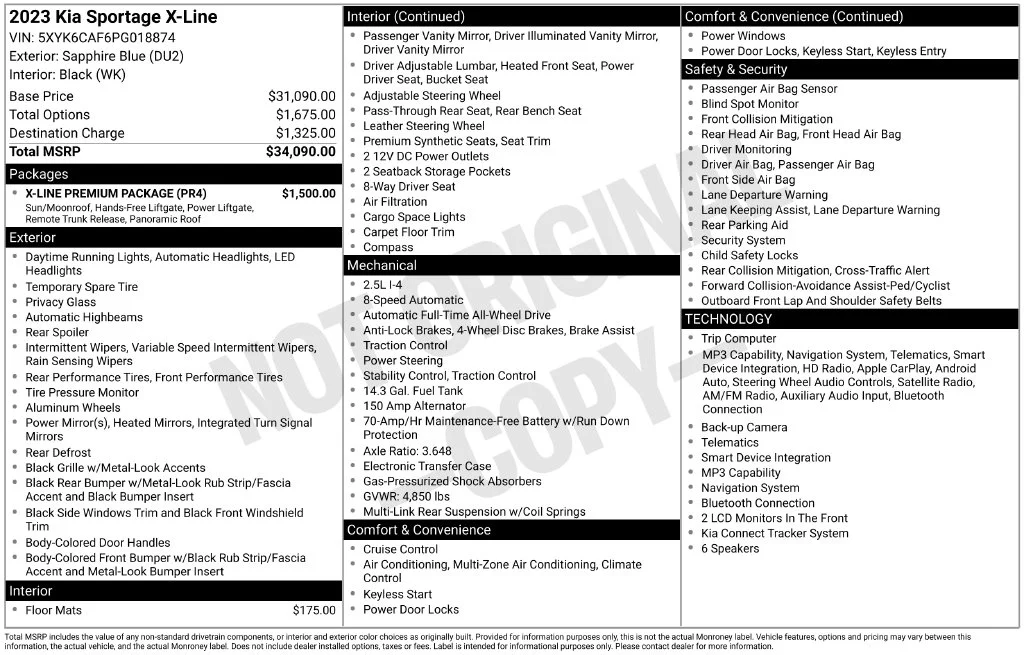 Used 2023 Blue Kia X-Line image 11