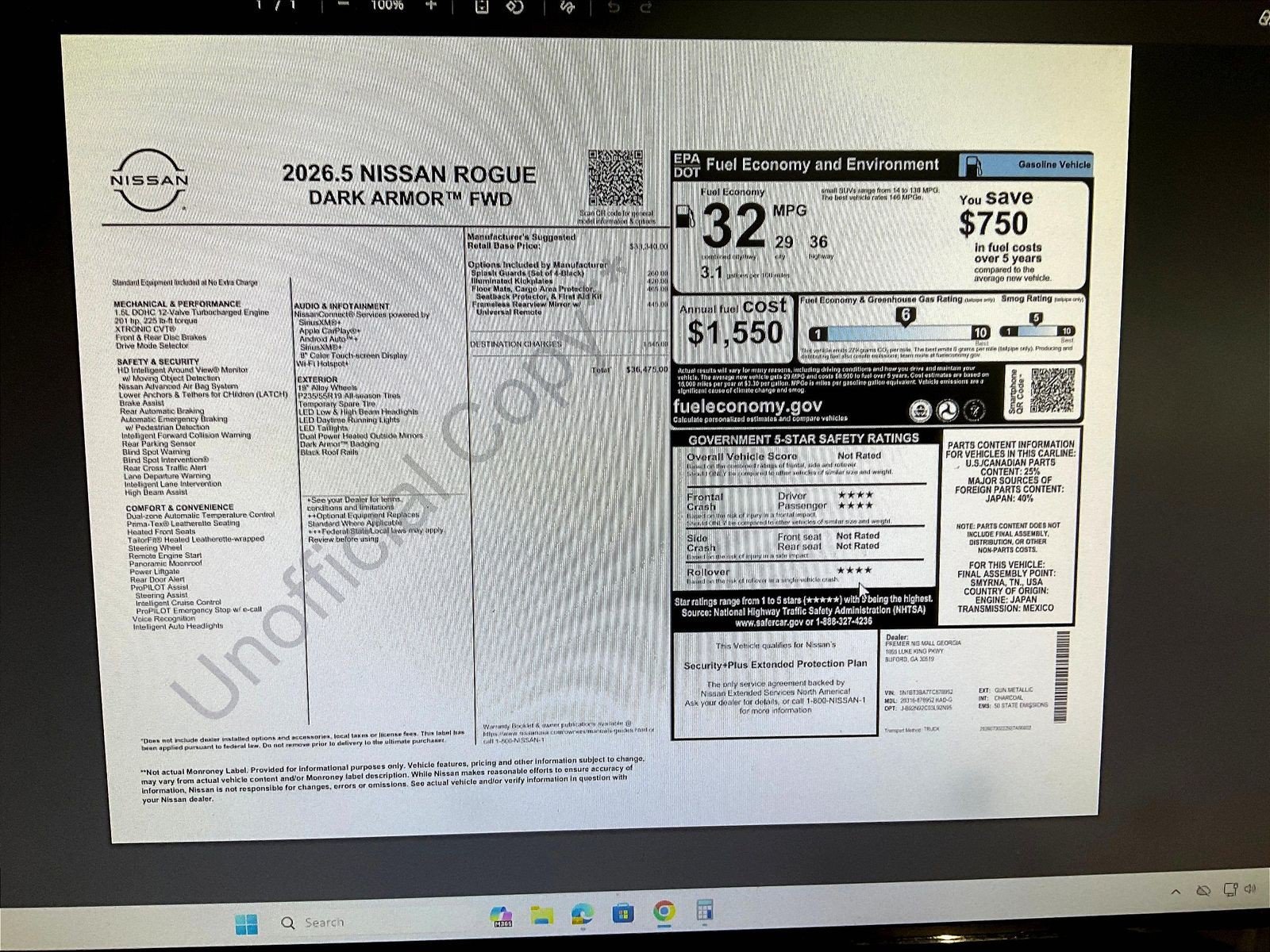 New 2026 Gray Nissan Dark Armor image 13