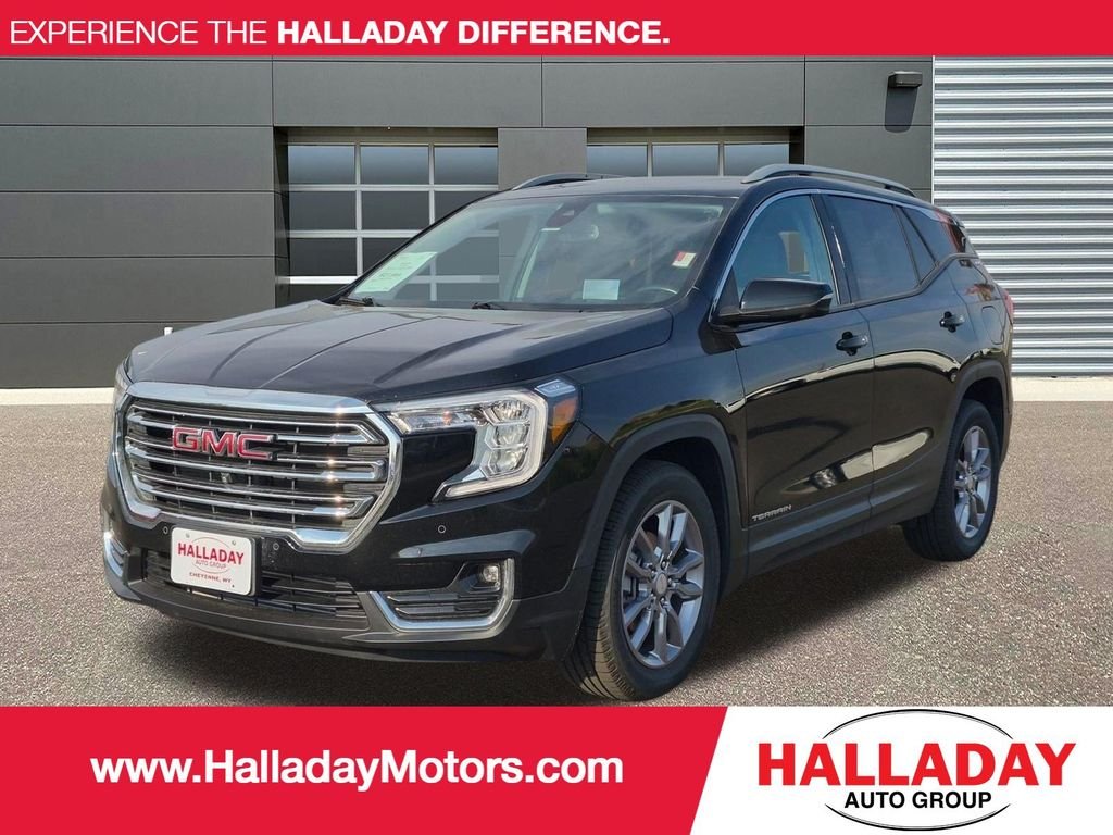 Certified Used 2022 Ebony Twilight Metallic GMC SLT image 1