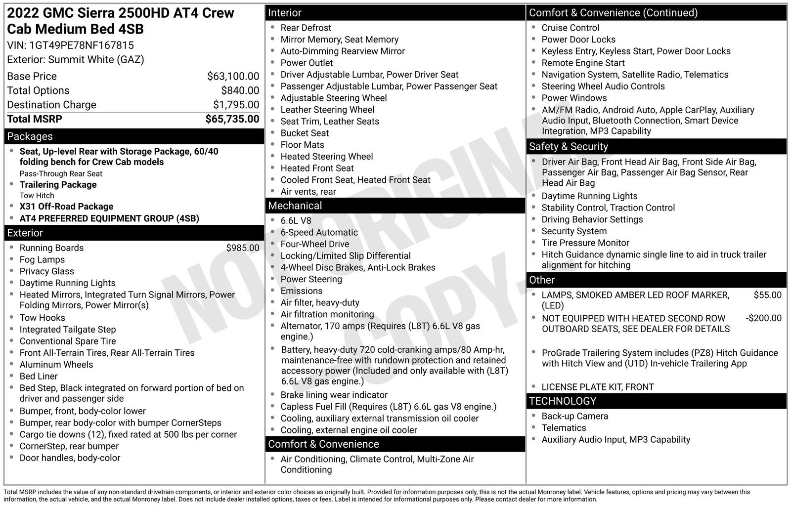 Used 2022 Summit White GMC AT4 image 37